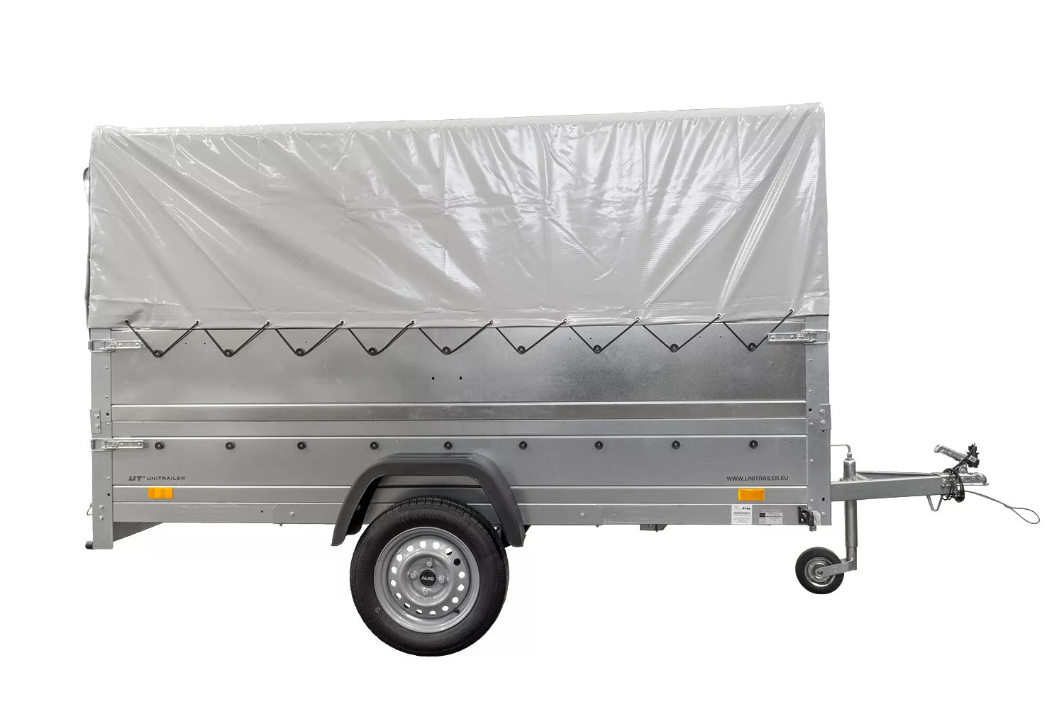 Kfz Anhänger mit Plane GARDEN TRAILER 264 KIPP [mit Stützrad, zusätzlichen Bordwänden, Hochplane und Hochspriegel]-Neu
