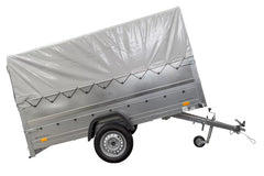 Kfz Anhänger mit Plane GARDEN TRAILER 264 KIPP [mit Stützrad, zusätzlichen Bordwänden, Hochplane und Hochspriegel]-Neu