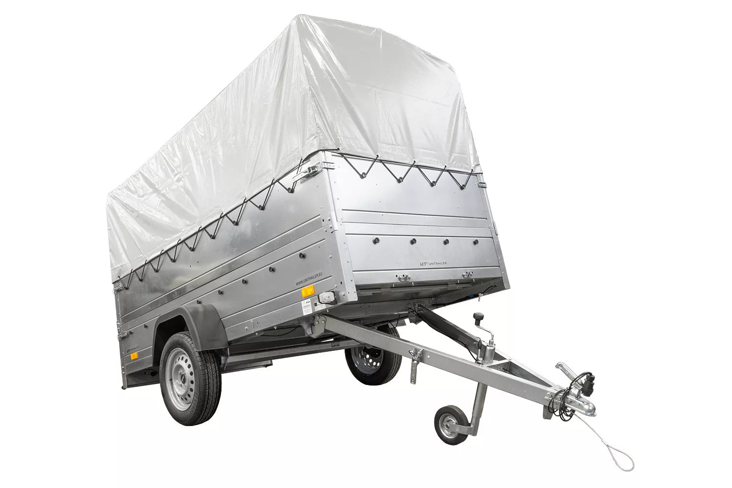 Kfz Anhänger mit Plane GARDEN TRAILER 264 KIPP [mit Stützrad, zusätzlichen Bordwänden, Hochplane und Hochspriegel]-Neu