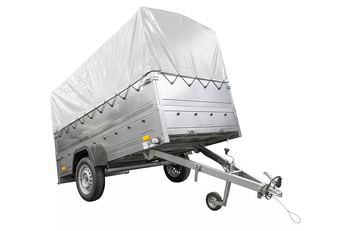 Kfz Anhänger mit Plane GARDEN TRAILER 264 KIPP [mit Stützrad, zusätzlichen Bordwänden, Hochplane und Hochspriegel]-Neu