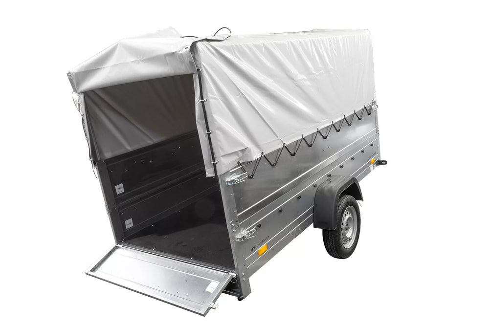 Kfz Anhänger mit Plane GARDEN TRAILER 264 KIPP [mit Stützrad, zusätzlichen Bordwänden, Hochplane und Hochspriegel]-Neu