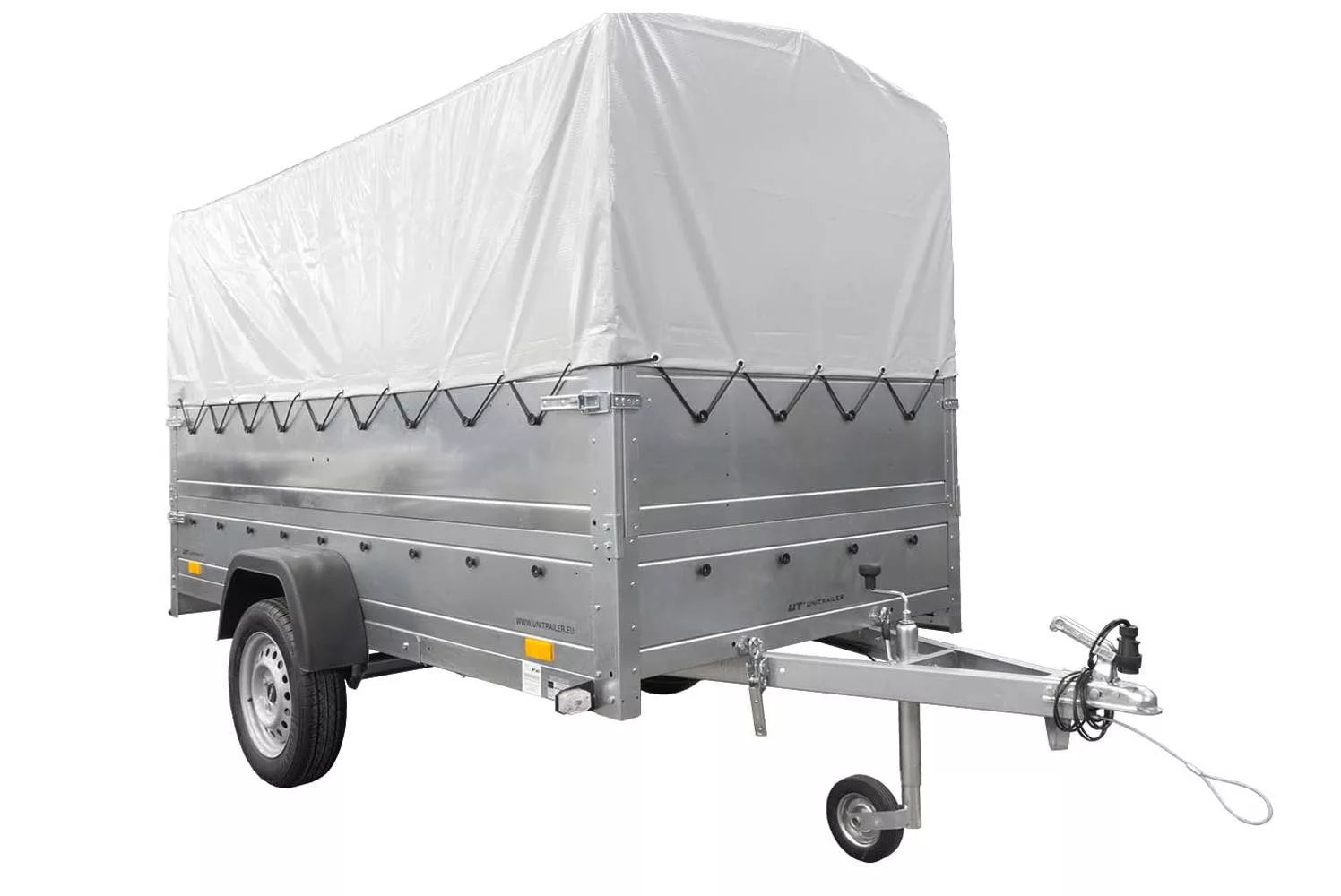 Kfz Anhänger mit Plane GARDEN TRAILER 264 KIPP [mit Stützrad, zusätzlichen Bordwänden, Hochplane und Hochspriegel]-Neu