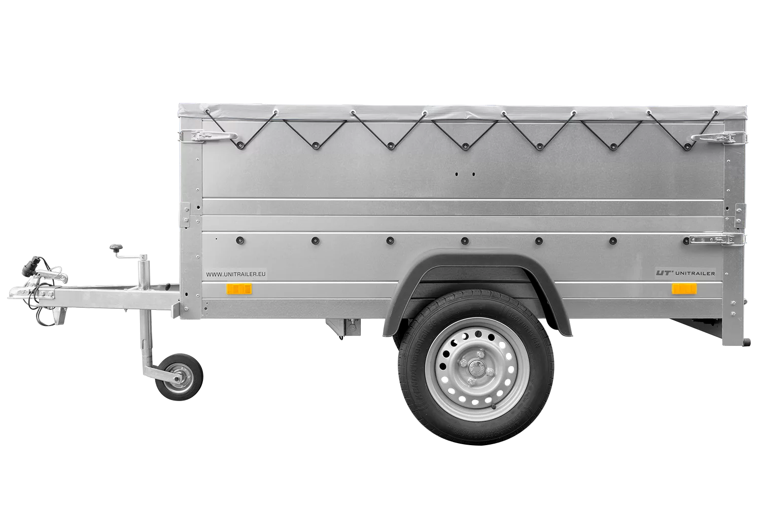 Kippbarer Pkw Anhänger Garden Trailer 200 KIPP mit zusätzlichen Bordwänden, Stützrad und Flachplane-Neu