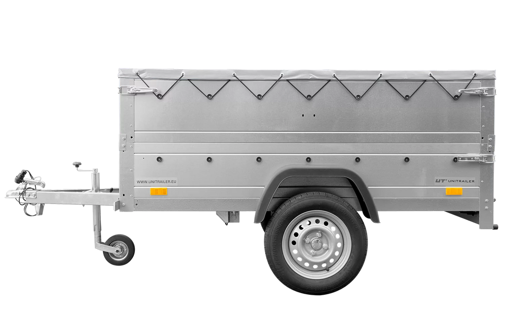 Kippbarer Pkw Anhänger Garden Trailer 200 KIPP mit zusätzlichen Bordwänden, Stützrad und Flachplane-Neu