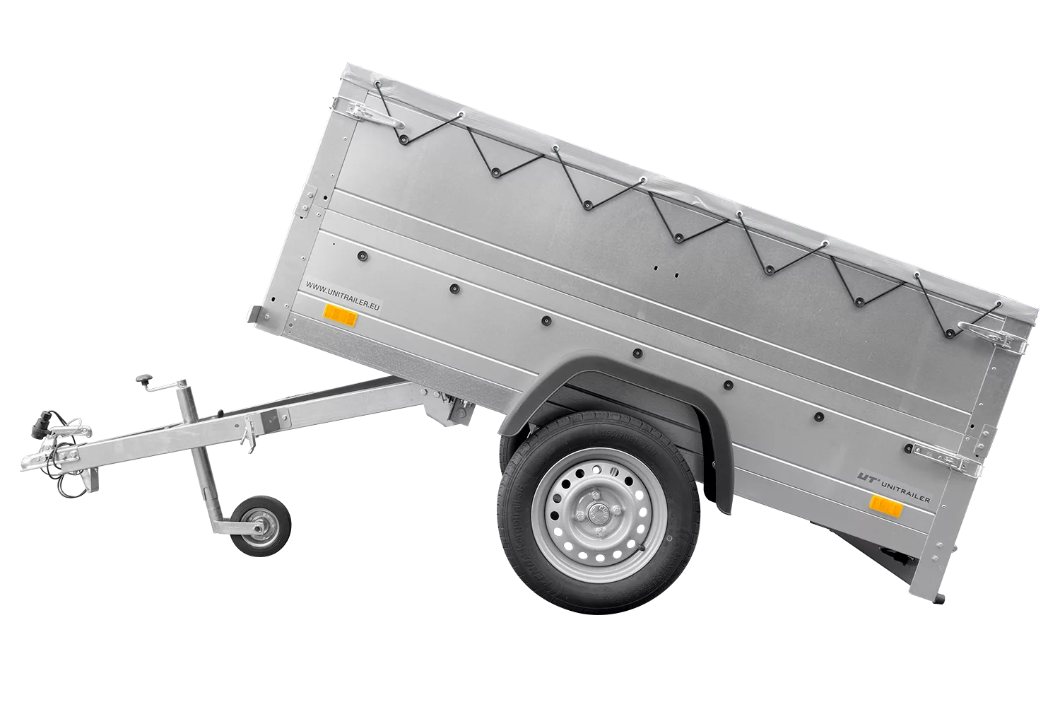 Kippbarer Pkw Anhänger Garden Trailer 200 KIPP mit zusätzlichen Bordwänden, Stützrad und Flachplane-Neu