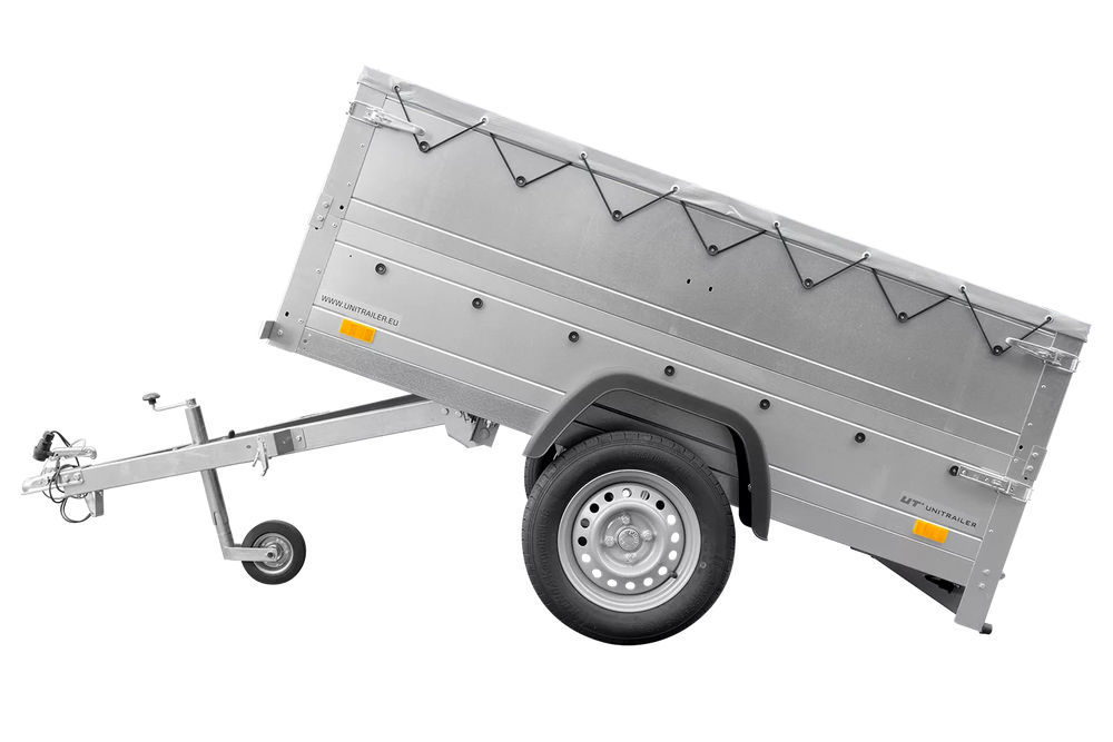 Kippbarer Pkw Anhänger Garden Trailer 200 KIPP mit zusätzlichen Bordwänden, Stützrad und Flachplane-Neu