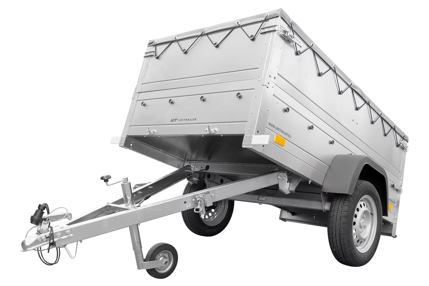 Kippbarer Pkw Anhänger Garden Trailer 200 KIPP mit zusätzlichen Bordwänden, Stützrad und Flachplane-Neu