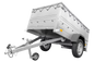 Kippbarer Pkw Anhänger Garden Trailer 200 KIPP mit zusätzlichen Bordwänden, Stützrad und Flachplane-Neu