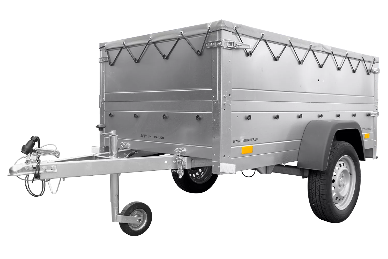 Kippbarer Pkw Anhänger Garden Trailer 200 KIPP mit zusätzlichen Bordwänden, Stützrad und Flachplane-Neu