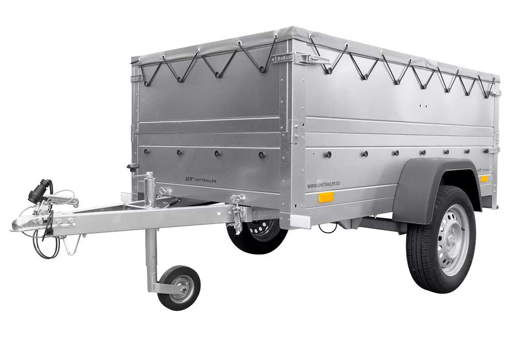 Kippbarer Pkw Anhänger Garden Trailer 200 KIPP mit zusätzlichen Bordwänden, Stützrad und Flachplane-Neu