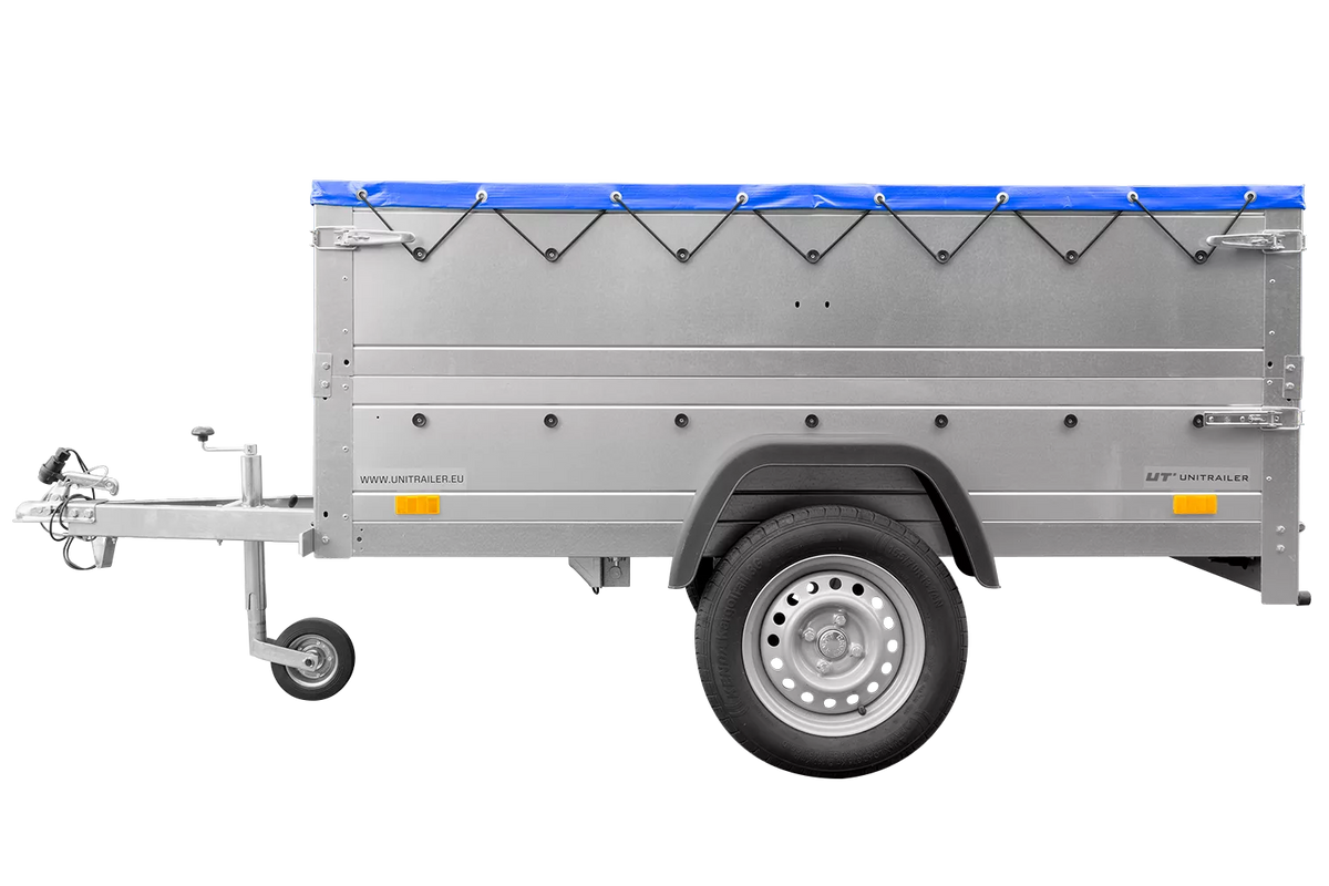 Kippbarer Pkw Anhänger Garden Trailer 200 KIPP mit zusätzlichen Bordwänden, Stützrad und Flachplane-Neu
