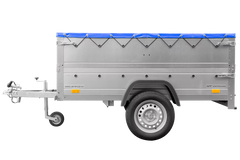 Kippbarer Pkw Anhänger Garden Trailer 200 KIPP mit zusätzlichen Bordwänden, Stützrad und Flachplane-Neu