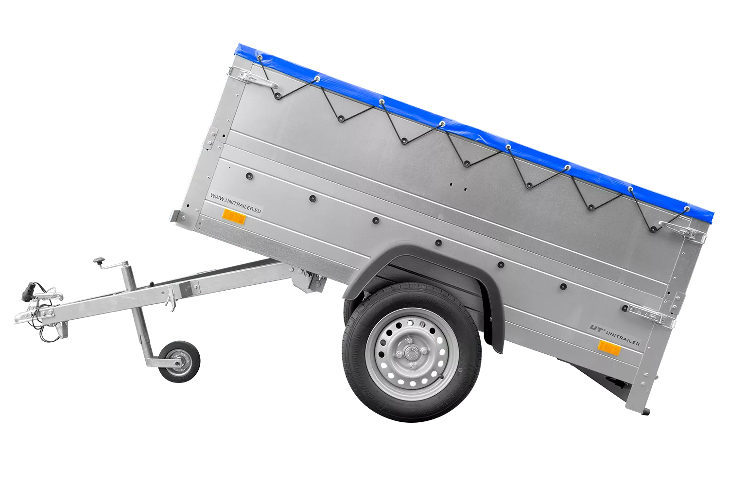 Kippbarer Pkw Anhänger Garden Trailer 200 KIPP mit zusätzlichen Bordwänden, Stützrad und Flachplane-Neu
