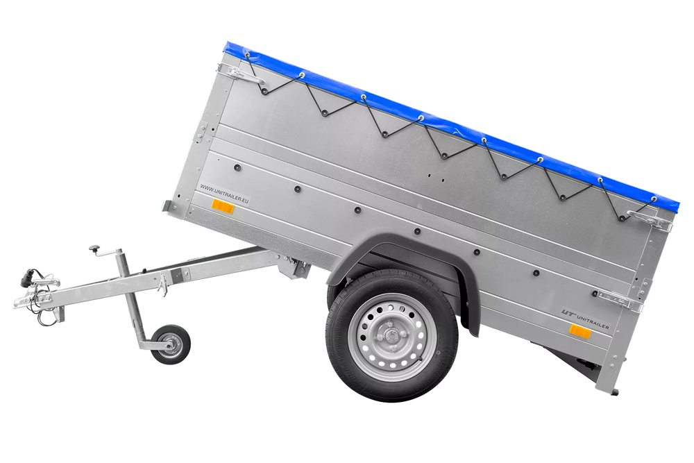 Kippbarer Pkw Anhänger Garden Trailer 200 KIPP mit zusätzlichen Bordwänden, Stützrad und Flachplane-Neu