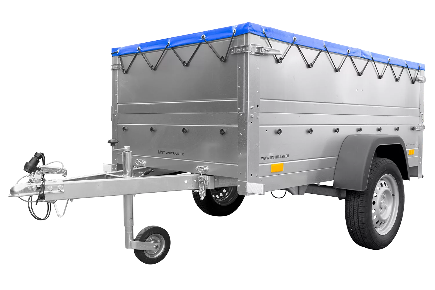 Kippbarer Pkw Anhänger Garden Trailer 200 KIPP mit zusätzlichen Bordwänden, Stützrad und Flachplane-Neu