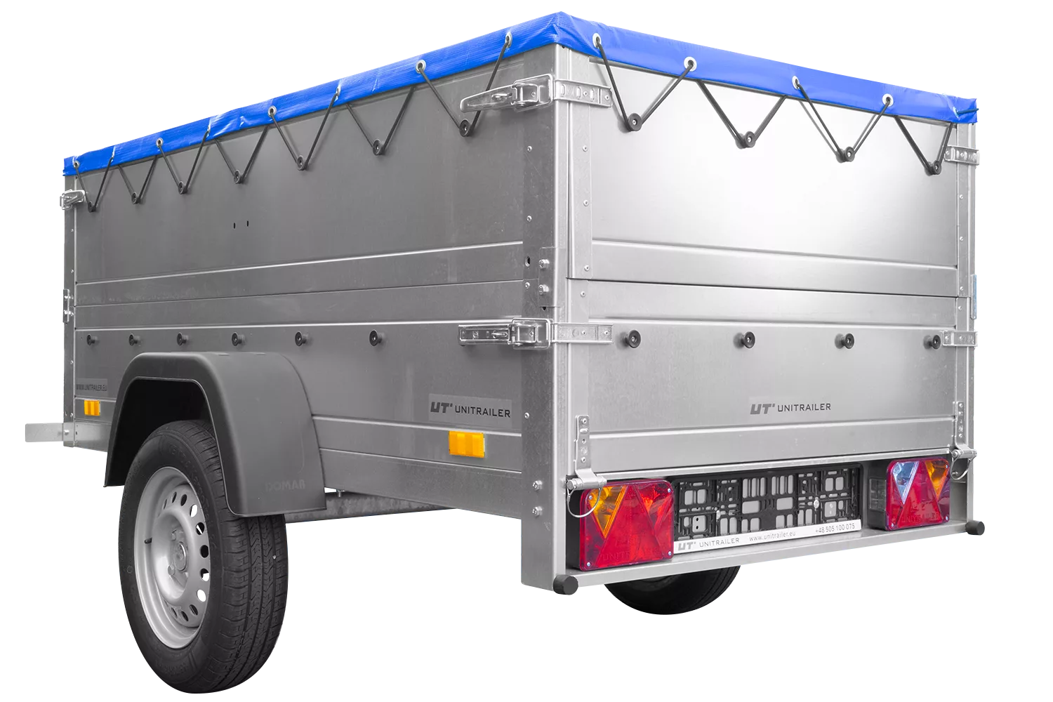 Kippbarer Pkw Anhänger Garden Trailer 200 KIPP mit zusätzlichen Bordwänden, Stützrad und Flachplane-Neu