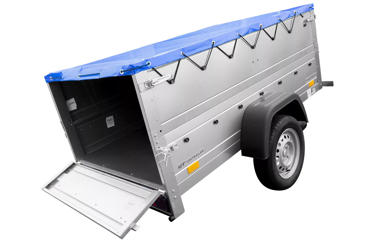 Kippbarer Pkw Anhänger Garden Trailer 200 KIPP mit zusätzlichen Bordwänden, Stützrad und Flachplane-Neu
