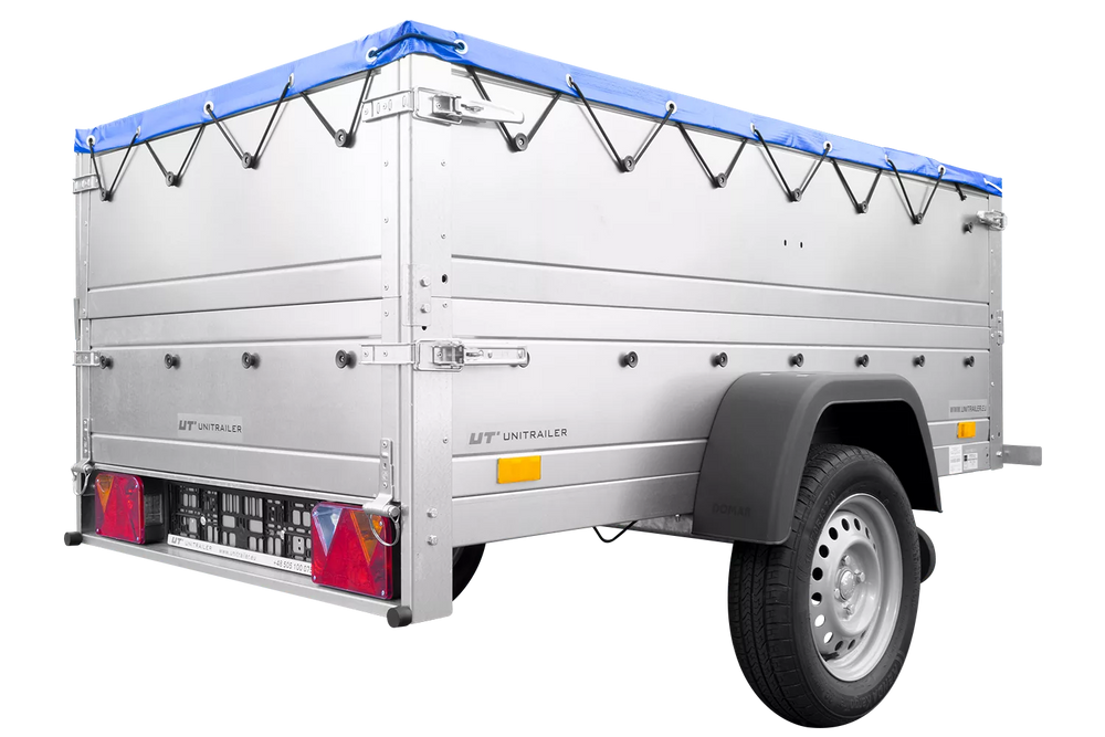 Kippbarer Pkw Anhänger Garden Trailer 200 KIPP mit zusätzlichen Bordwänden, Stützrad und Flachplane-Neu