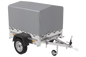 Kipper Anhänger 750 kg Garden Trailer 150 KIPP 150×106 cm [mit Hochplane, Hochspriegel und Stützrad]-Neu