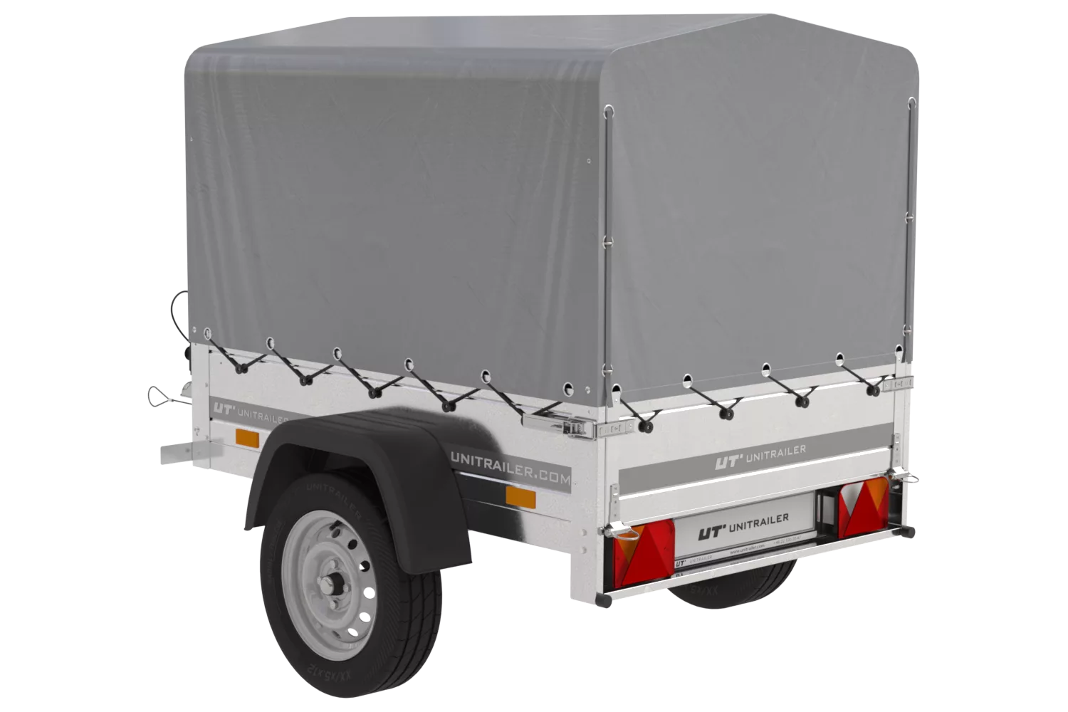 Kipper Anhänger 750 kg Garden Trailer 150 KIPP 150×106 cm [mit Hochplane, Hochspriegel und Stützrad]-Neu