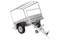 Kipper Anhänger 750 kg Garden Trailer 150 KIPP 150×106 cm [mit Hochplane, Hochspriegel und Stützrad]-Neu