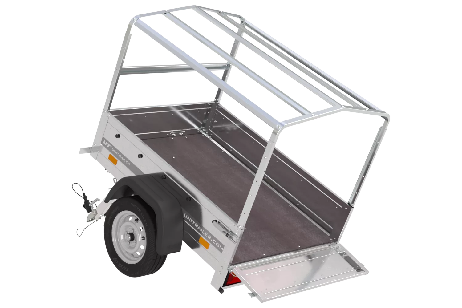 Kipper Anhänger 750 kg Garden Trailer 150 KIPP 150×106 cm [mit Hochplane, Hochspriegel und Stützrad]-Neu