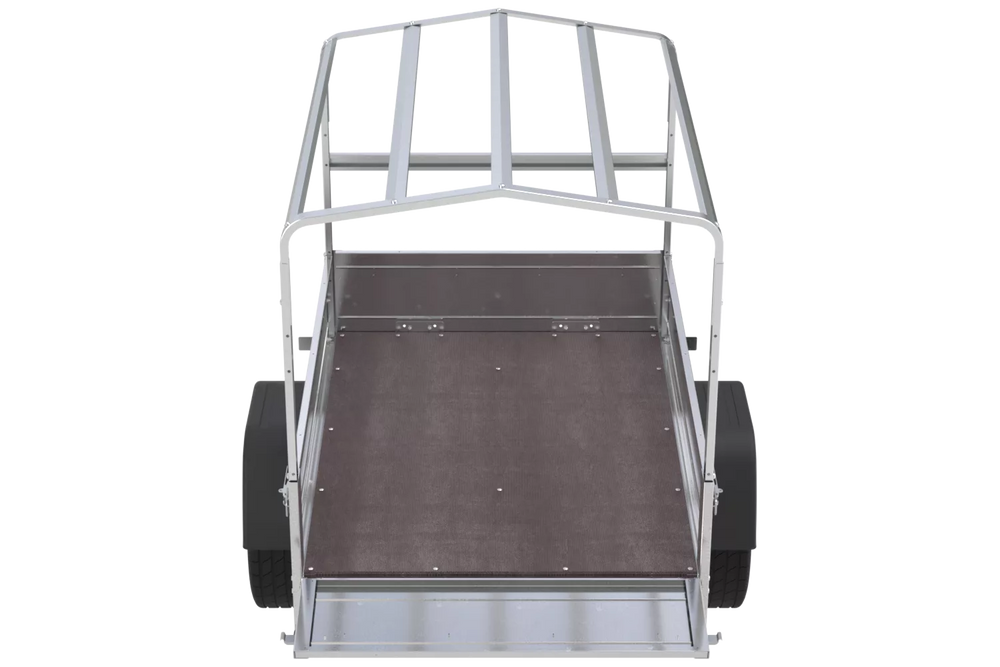 Kipper Anhänger 750 kg Garden Trailer 150 KIPP 150×106 cm [mit Hochplane, Hochspriegel und Stützrad]-Neu