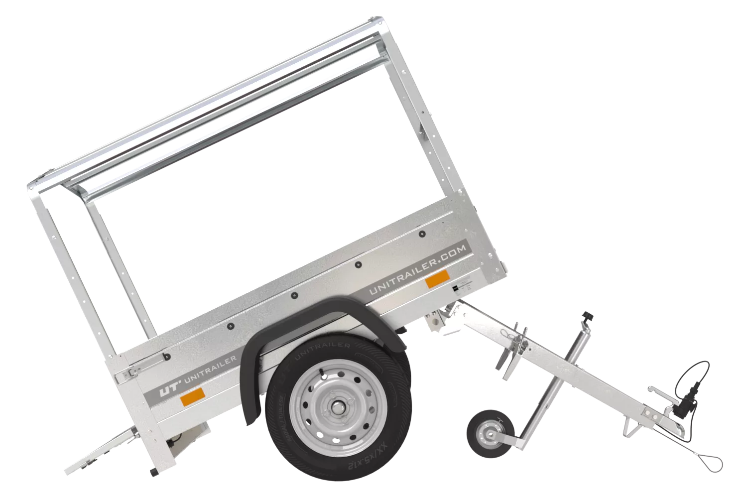Kipper Anhänger 750 kg Garden Trailer 150 KIPP 150×106 cm [mit Hochplane, Hochspriegel und Stützrad]-Neu