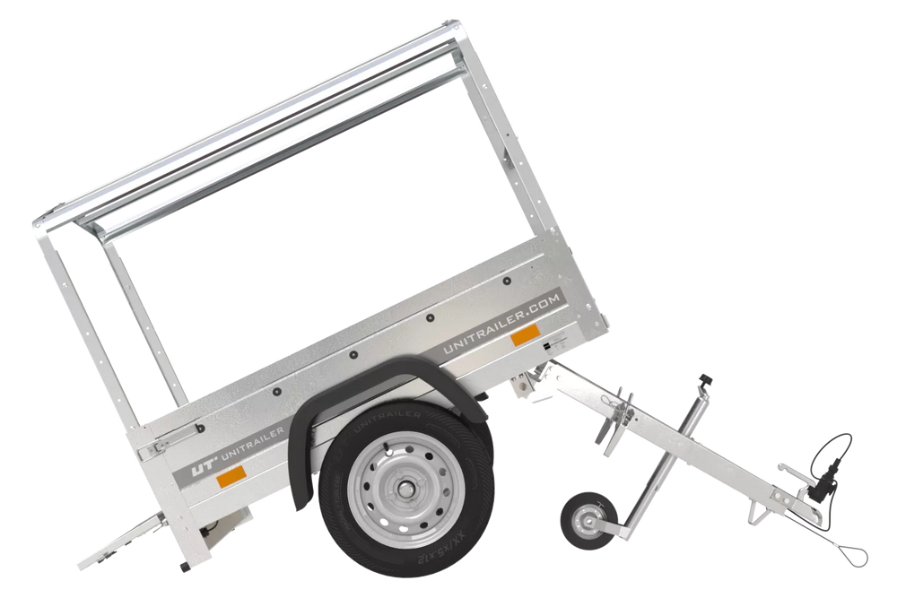 Kipper Anhänger 750 kg Garden Trailer 150 KIPP 150×106 cm [mit Hochplane, Hochspriegel und Stützrad]-Neu