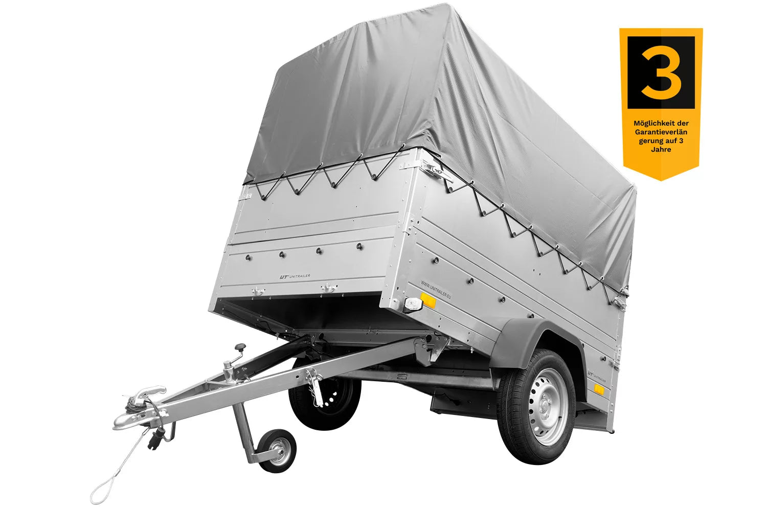 Kipper ungebremst Garden Trailer 200 KIPP mit zusätzlichen Bordwänden, Stützrad, Hochplane und Hochspriegel-Neu