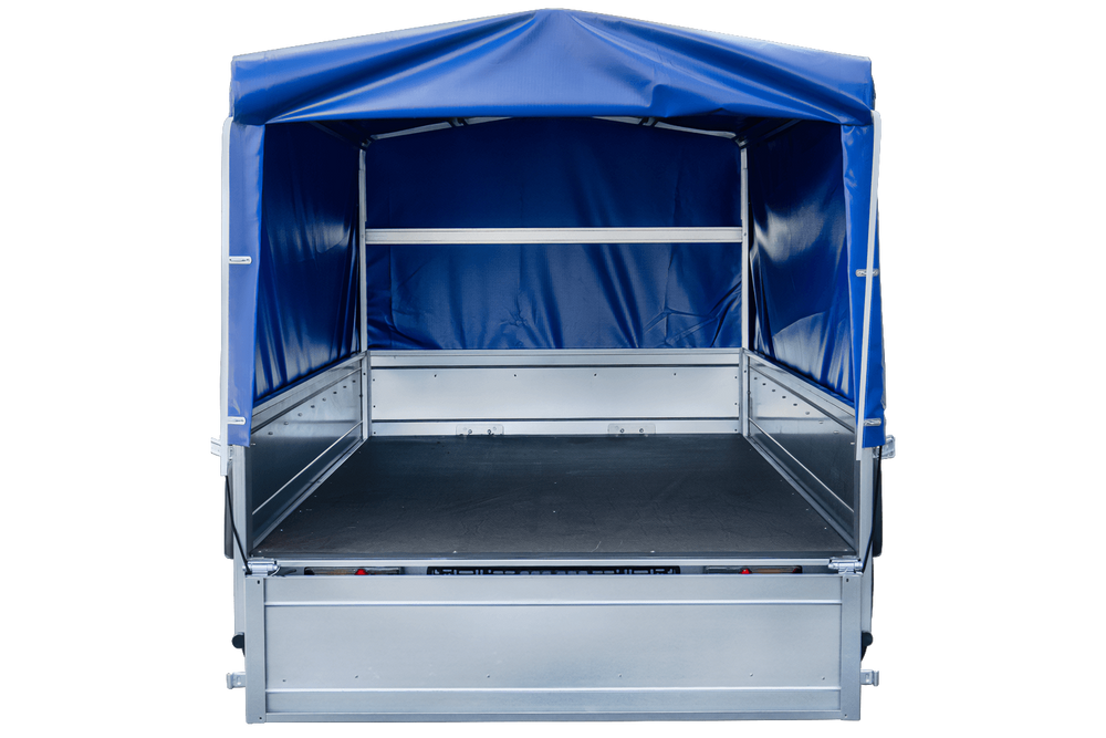 Langer PKW-Anhänger Garden Trailer 264 KIPP mit Hochplane, Spriegel und Stützrad-Neu