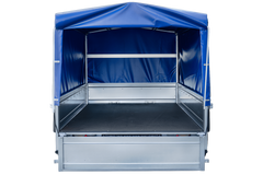 Langer PKW-Anhänger Garden Trailer 264 KIPP mit Hochplane, Spriegel und Stützrad-Neu