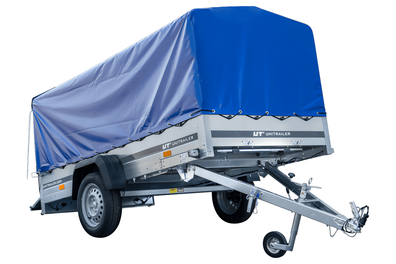 Langer PKW-Anhänger Garden Trailer 264 KIPP mit Hochplane, Spriegel und Stützrad-Neu