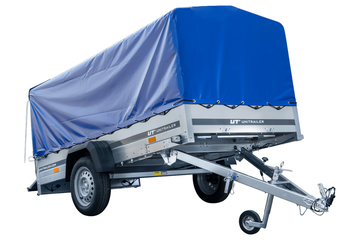 Langer PKW-Anhänger Garden Trailer 264 KIPP mit Hochplane, Spriegel und Stützrad-Neu