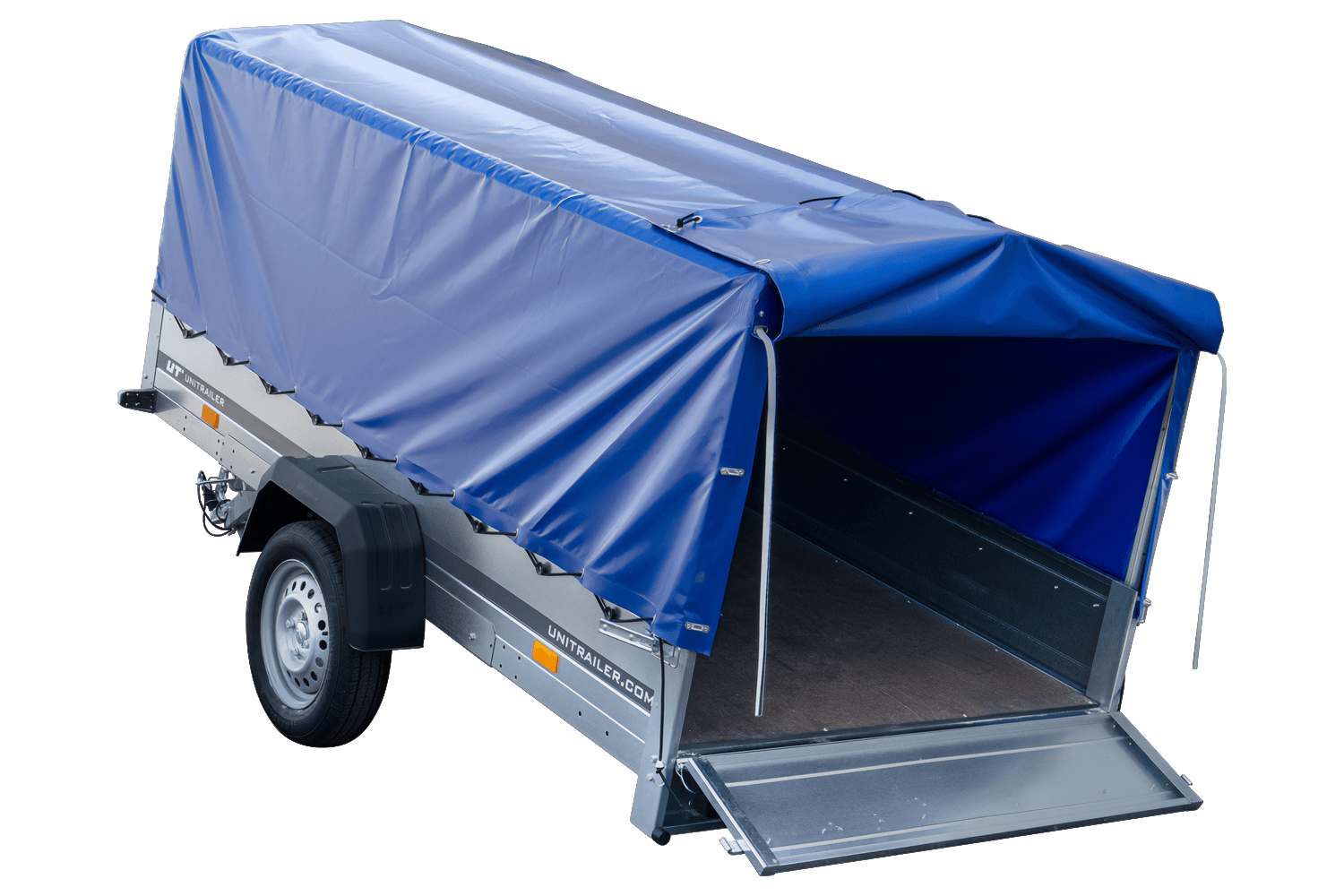 Langer PKW-Anhänger Garden Trailer 264 KIPP mit Hochplane, Spriegel und Stützrad-Neu