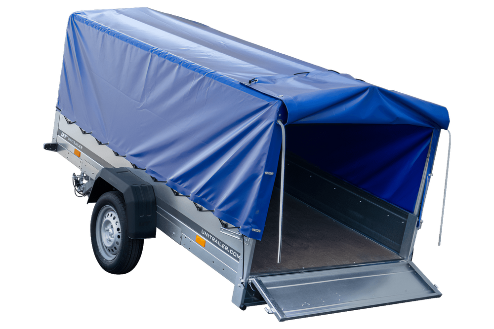 Langer PKW-Anhänger Garden Trailer 264 KIPP mit Hochplane, Spriegel und Stützrad-Neu