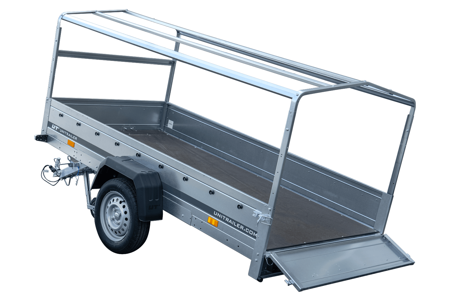 Langer PKW-Anhänger Garden Trailer 264 KIPP mit Hochplane, Spriegel und Stützrad-Neu