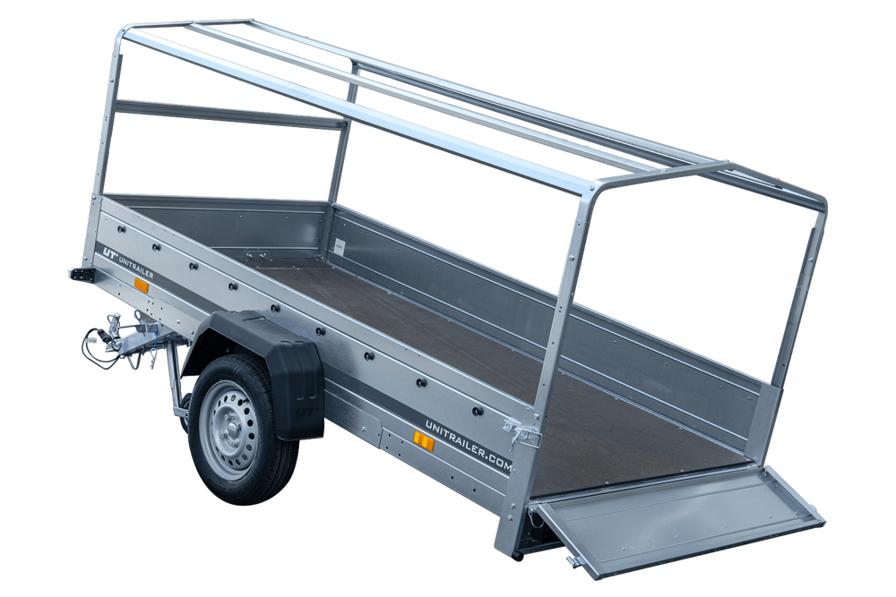 Langer PKW-Anhänger Garden Trailer 264 KIPP mit Hochplane, Spriegel und Stützrad-Neu