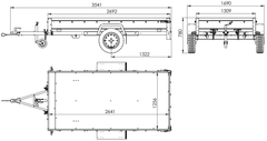 Langer PKW-Anhänger Garden Trailer 264 KIPP mit Hochplane, Spriegel und Stützrad-Neu