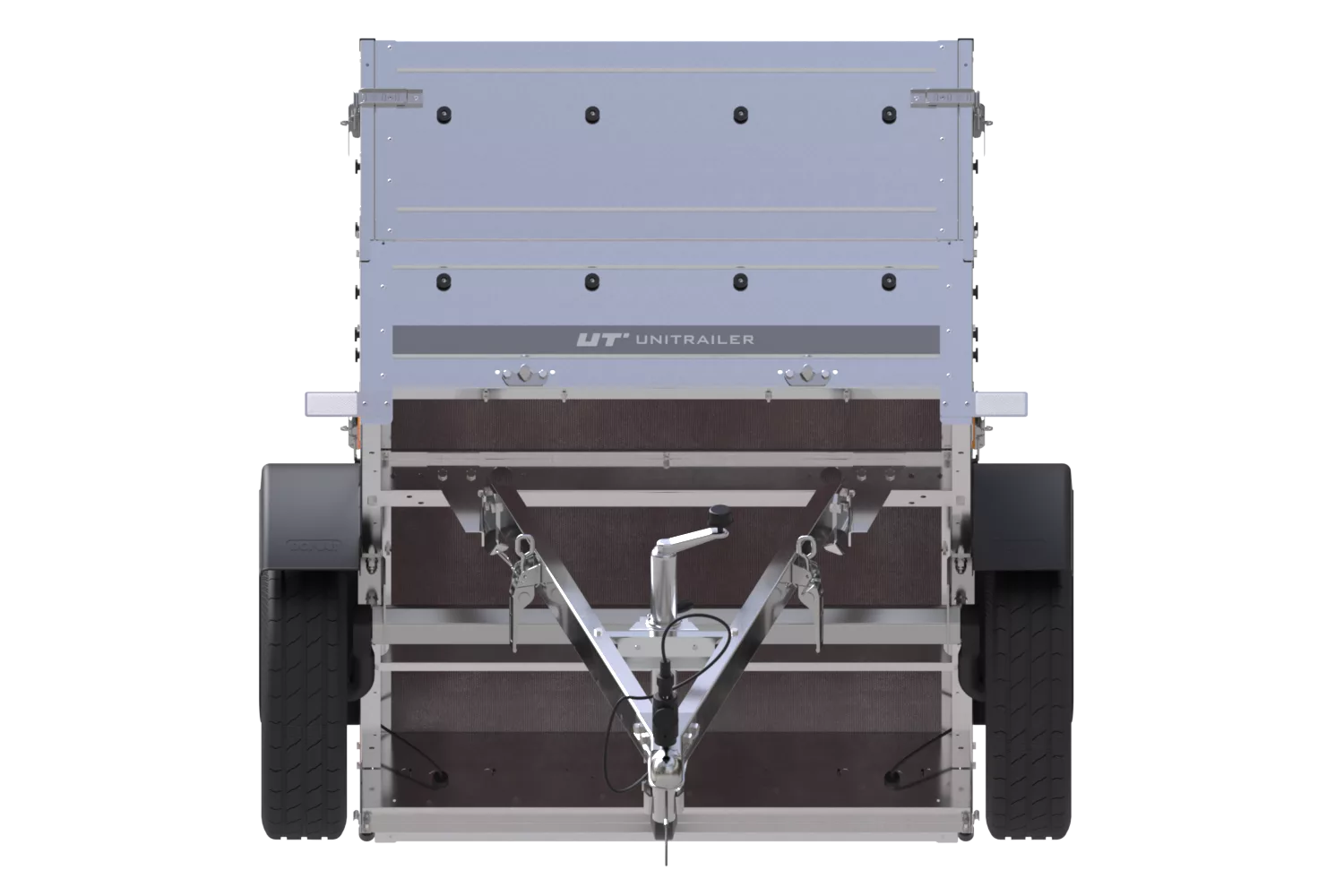 Neu Anhänger Garden Trailer 150 KIPP mit zusätzlichen Bordwänden, Stützrad und Flachplane-Neu