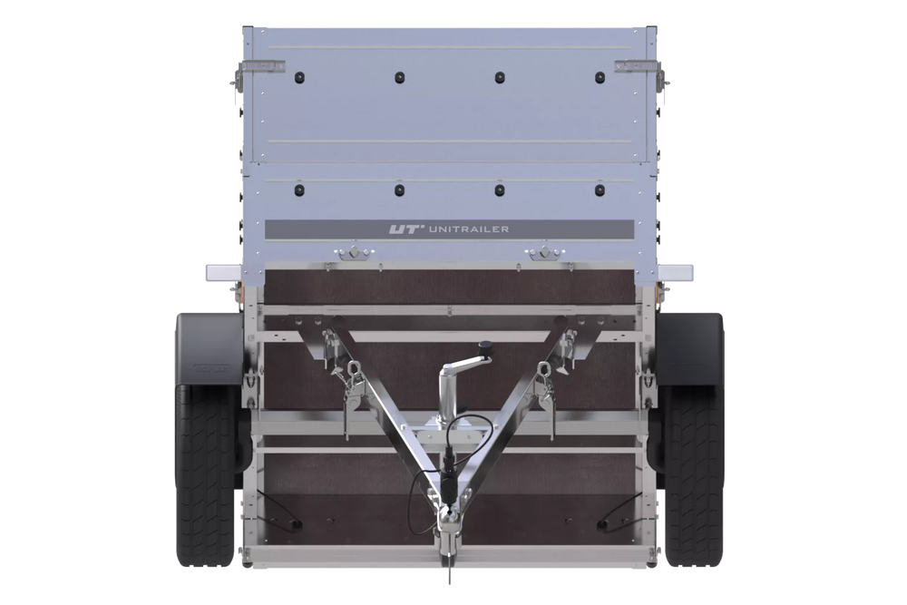 Neu Anhänger Garden Trailer 150 KIPP mit zusätzlichen Bordwänden, Stützrad und Flachplane-Neu