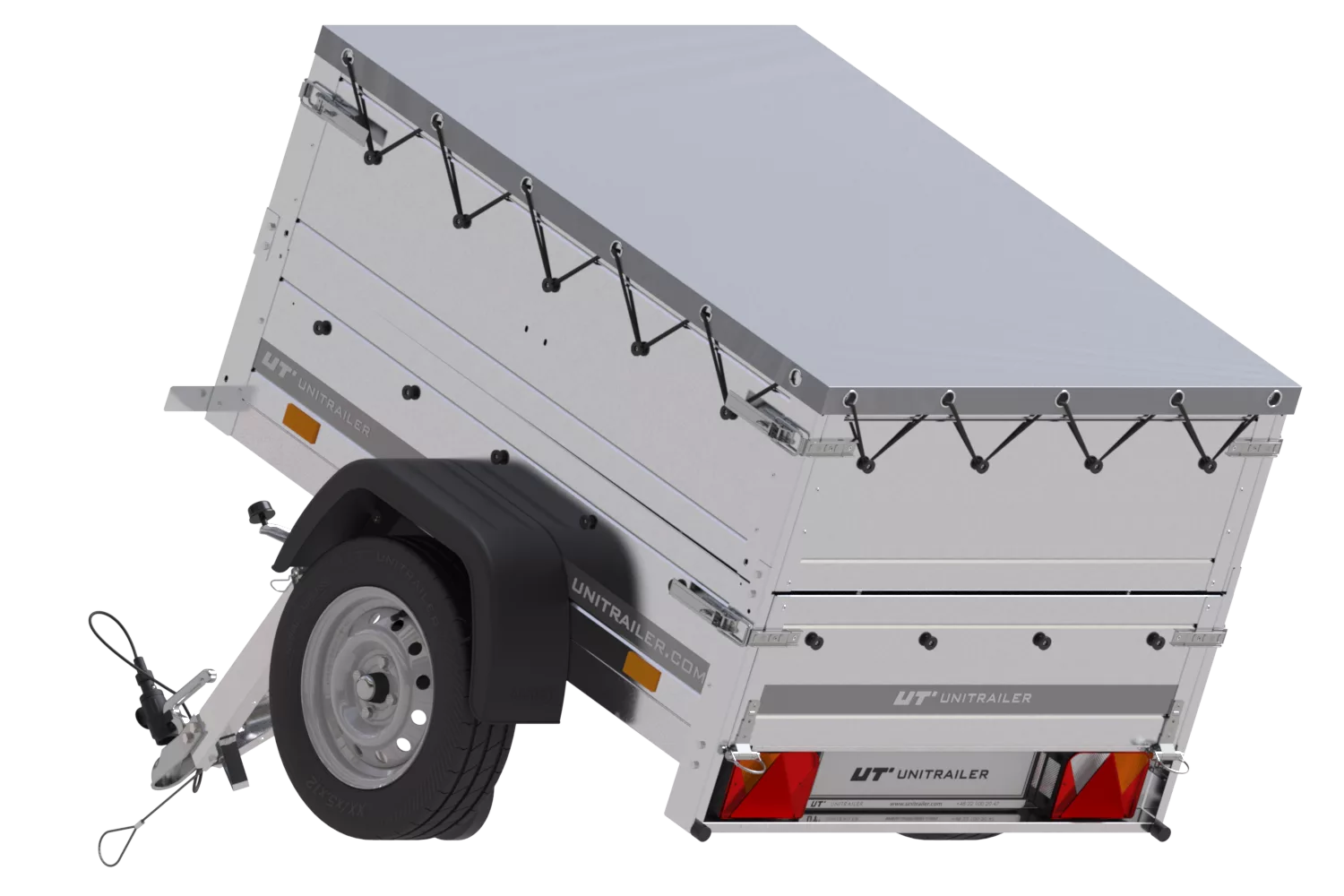 Neu Anhänger Garden Trailer 150 KIPP mit zusätzlichen Bordwänden, Stützrad und Flachplane-Neu