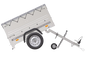 Neu Anhänger Garden Trailer 150 KIPP mit zusätzlichen Bordwänden, Stützrad und Flachplane-Neu