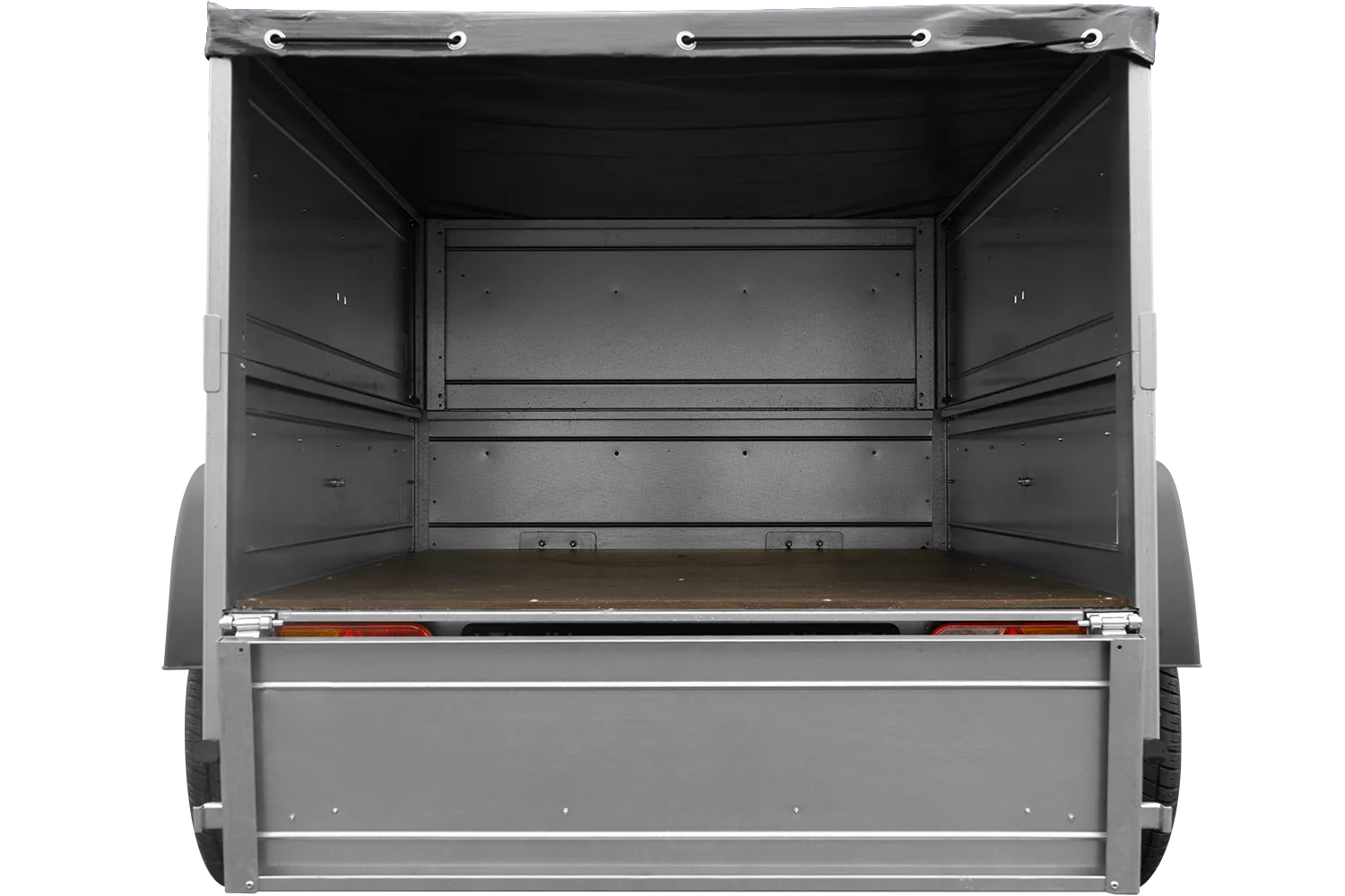Neu Anhänger Garden Trailer 150 KIPP mit zusätzlichen Bordwänden, Stützrad und Flachplane-Neu
