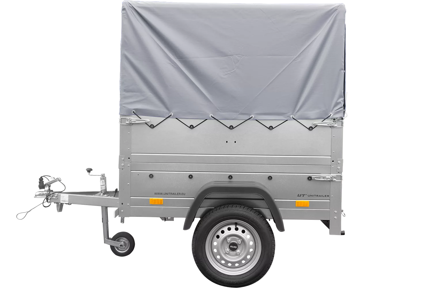 Neuanhänger Kipper ungebremst Garden Trailer 150 KIPP mit zusätzlichen Bordwänden, Stützrad, Hochplane und Hochspriegel-Neu