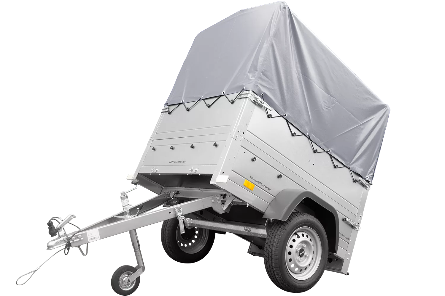 Neuanhänger Kipper ungebremst Garden Trailer 150 KIPP mit zusätzlichen Bordwänden, Stützrad, Hochplane und Hochspriegel-Neu
