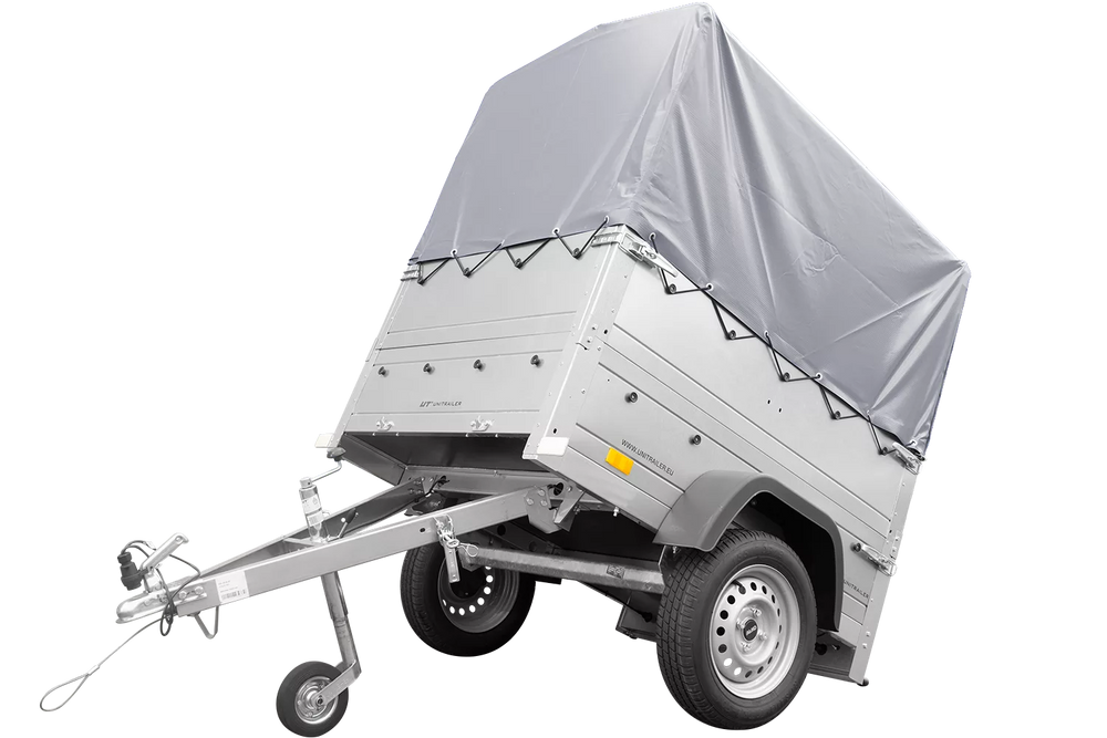 Neuanhänger Kipper ungebremst Garden Trailer 150 KIPP mit zusätzlichen Bordwänden, Stützrad, Hochplane und Hochspriegel-Neu