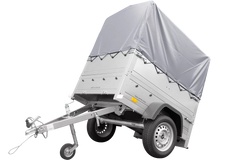 Neuanhänger Kipper ungebremst Garden Trailer 150 KIPP mit zusätzlichen Bordwänden, Stützrad, Hochplane und Hochspriegel-Neu