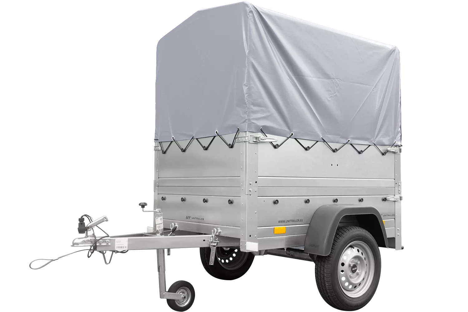 Neuanhänger Kipper ungebremst Garden Trailer 150 KIPP mit zusätzlichen Bordwänden, Stützrad, Hochplane und Hochspriegel-Neu