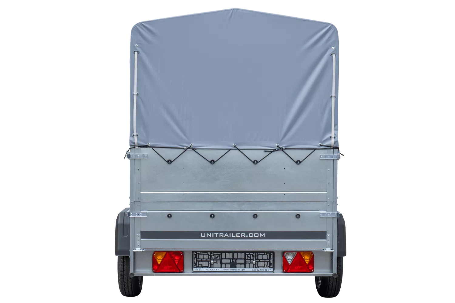 Pkw Anhänger 750 kg ungebremst Garden Trailer 201 KIPP mit zusätzlichen Bordwänden, Stützrad, Hochplane und Hochspriegel-Neu